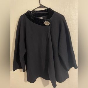 JM Collection - Wool Cardigan Size XL with brooch